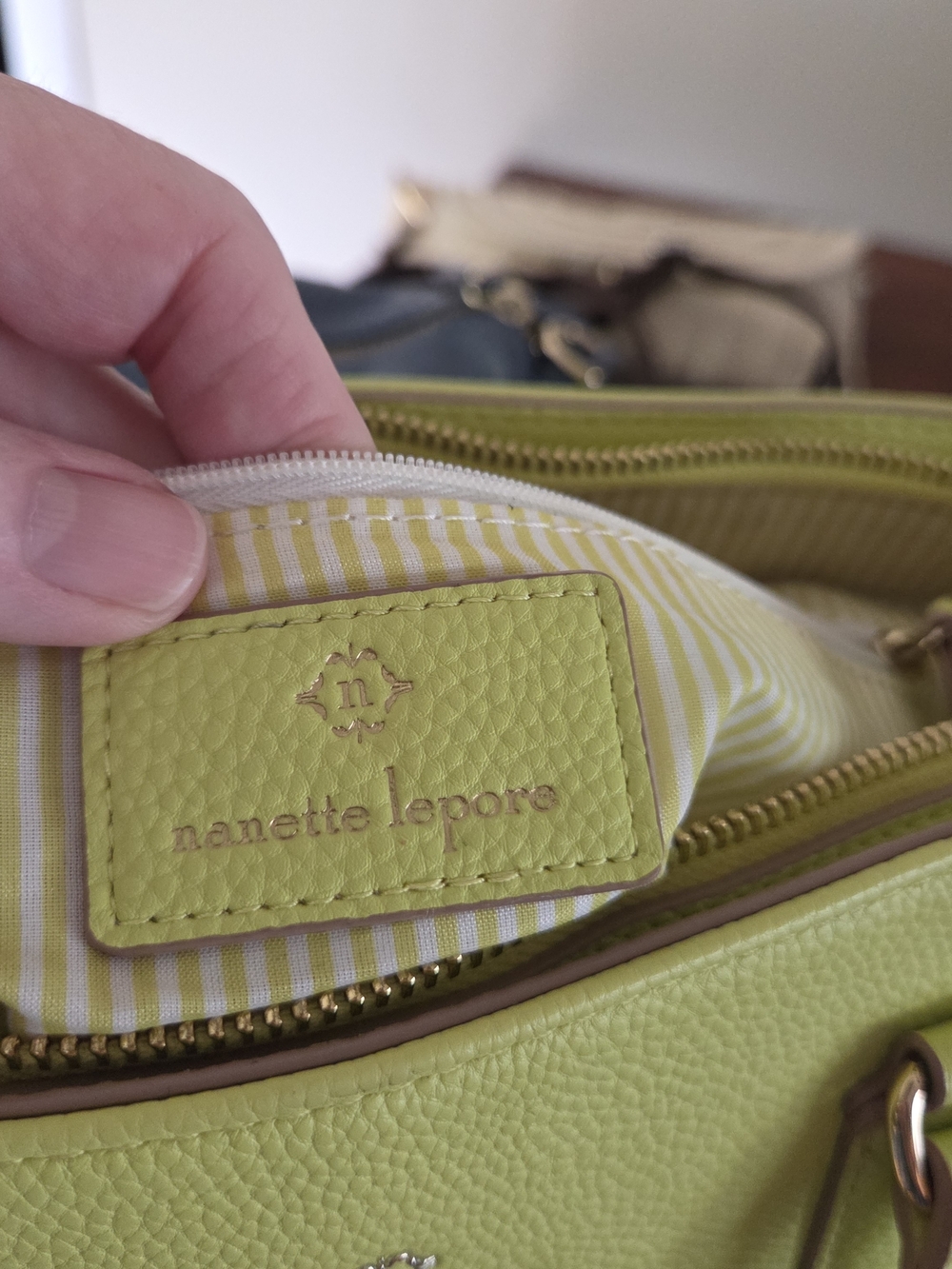 Nanette Lepore Lime Faux Leather  Bag - Picture 4 of 8